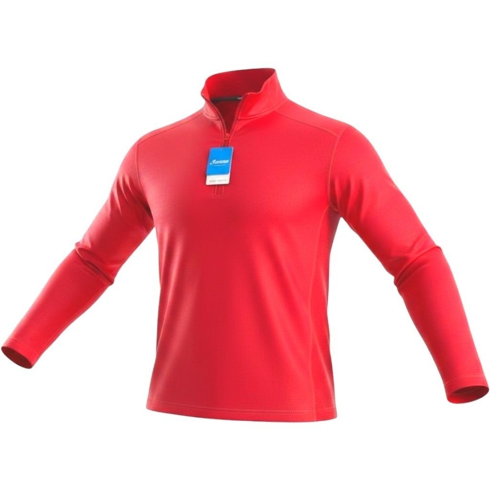Paragon Men‎ Red Quarter Zip Pullover Moisture Wicking UPF 30+ Shirt XL New